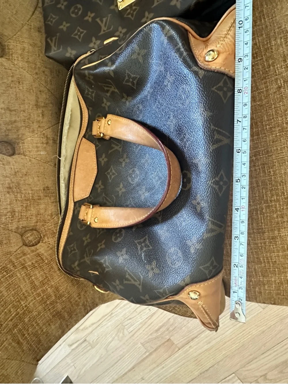 Louis Vuitton Monogram Canvas Top Handle Tote - Brown & Tan - Picture 6 of 16